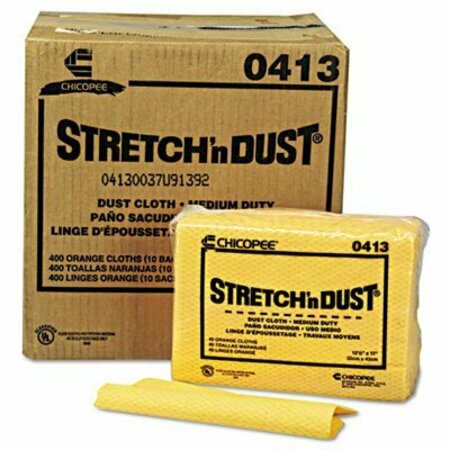 CHICOPEE Chix, Stretch 'n Dust Cloths, 12 3/5 X 17, Yellow, 400PK 0413